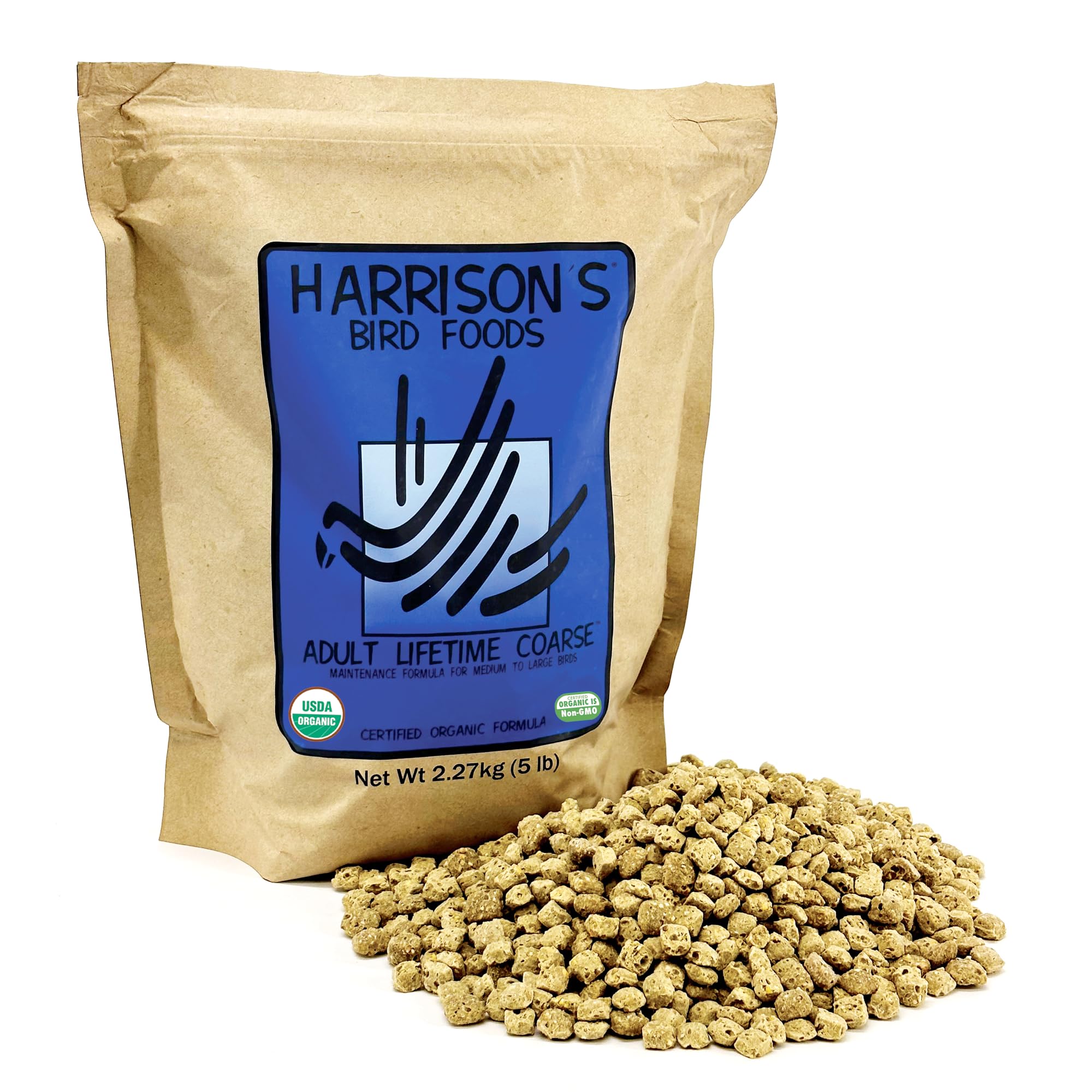 Amazon.com : Harrison's Bird Foods Adult Lifetime Coarse Certified